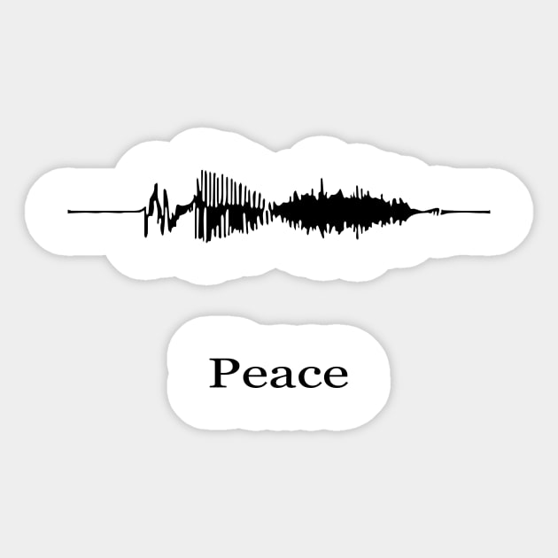 Waveform - Peace Sticker by Aduro Merch